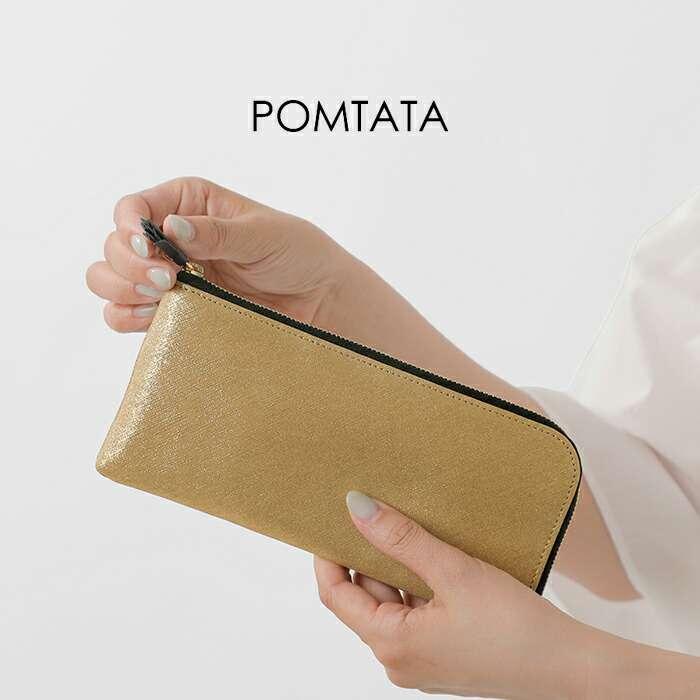 PORTER　本物金箔ジッパー長財布（ほぼ未使用）　 POMTATA（ポンタタ） エンボス 箔レザー Lジップ ロング ウォレット