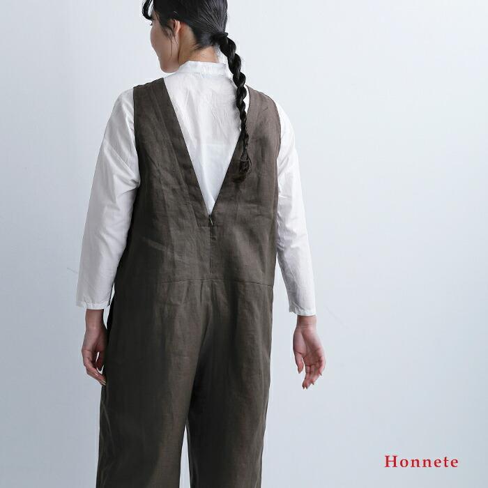 Honnete（オネット） セール【40%OFF】オネット リネン サロペット ho