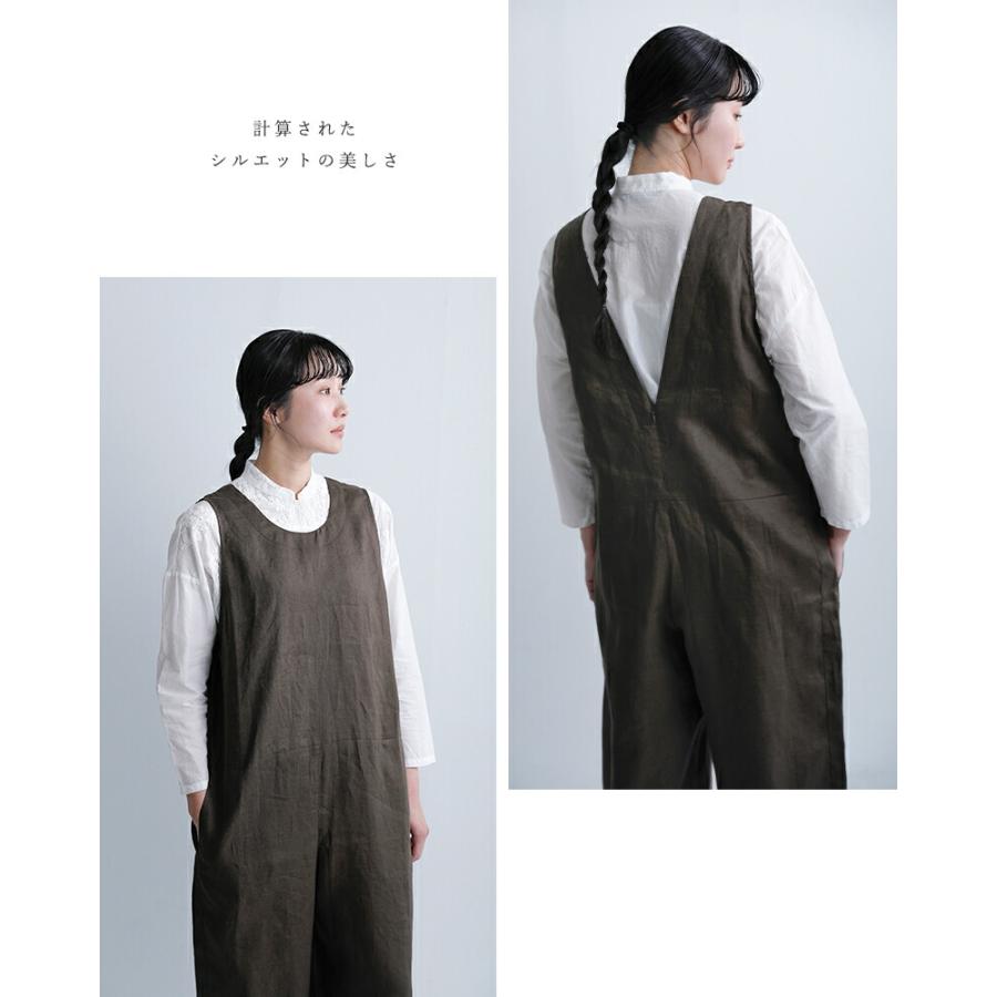 Honnete（オネット） リネン サロペット ho-26ss-p25 レディース