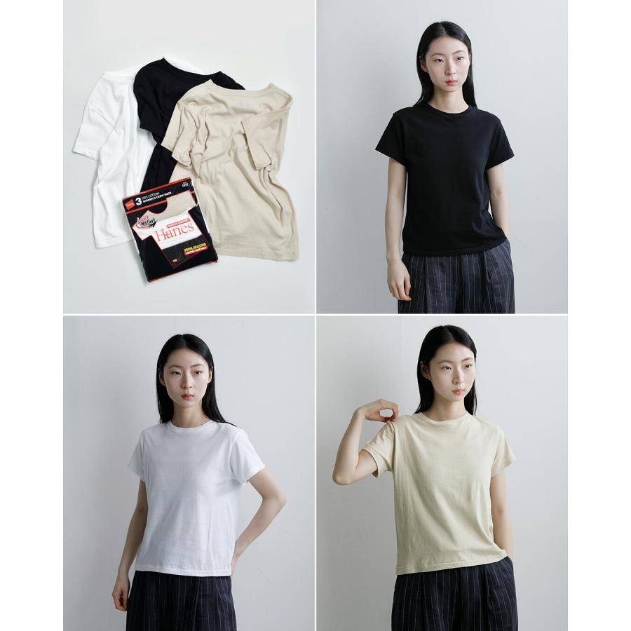 Hanes（ヘインズ） ×THE DODO JEAN コットン 3P クルーネック 半袖T