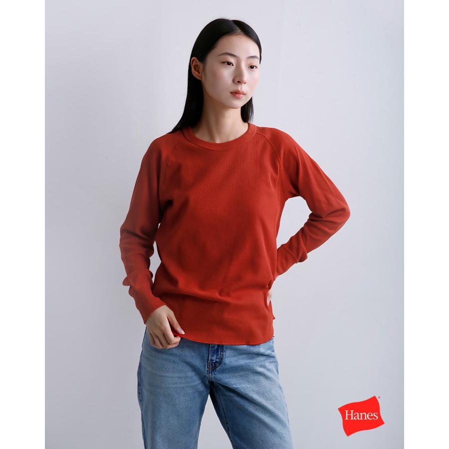 Hanes（ヘインズ） ワッフル クルーネック 長袖 Tシャツ THERMAL for