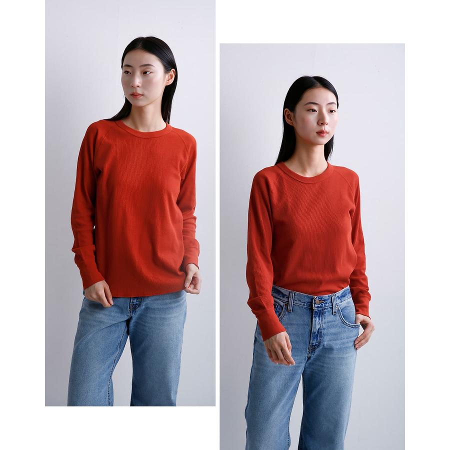 Hanes（ヘインズ） ワッフル ヘンリーネック 長袖 Tシャツ THERMAL for