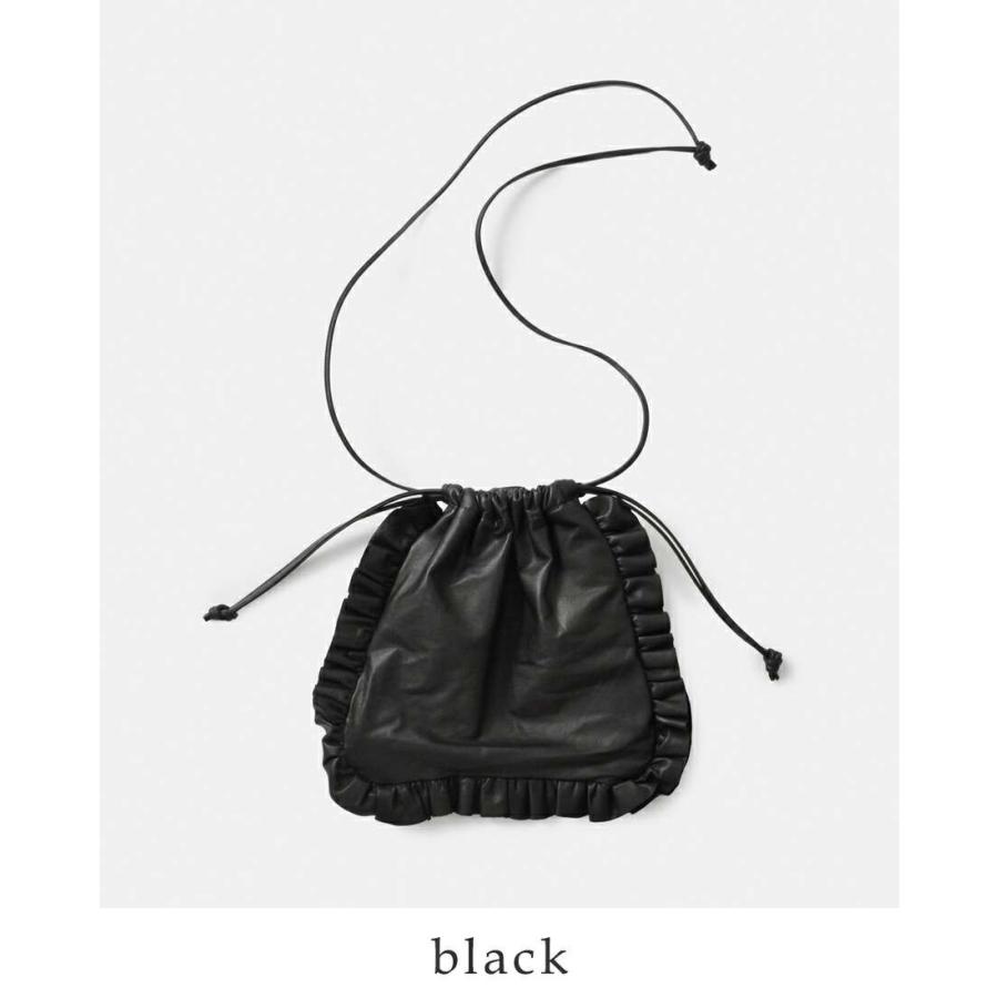 sisii（シシ） レザー ミニサイズ フリルポーチ MINI SIZE FRILL POUCH