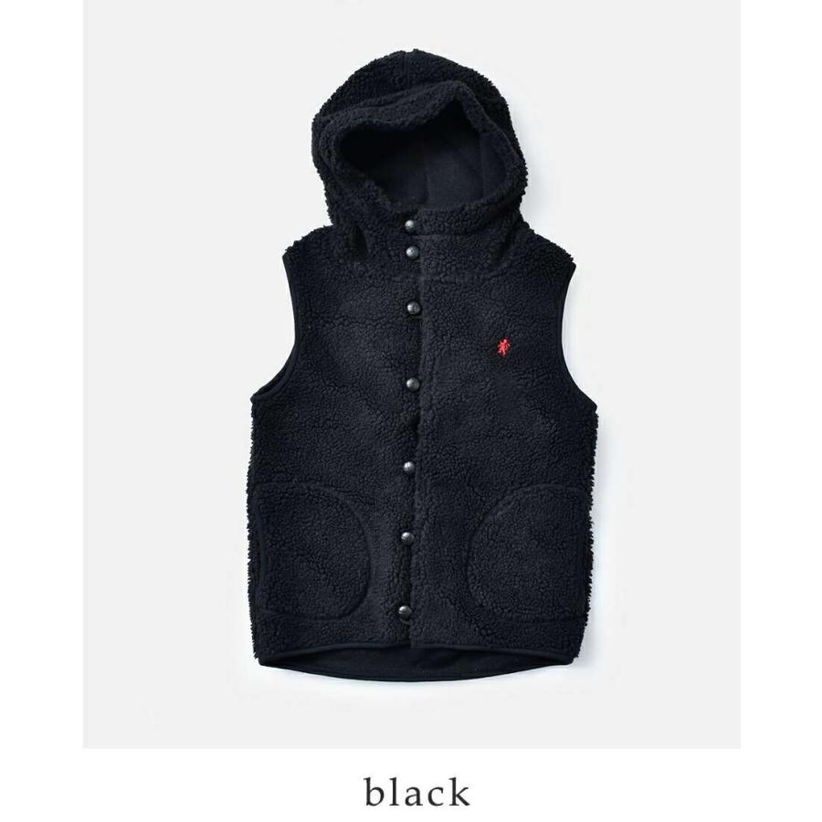 GYMPHLEX（ジムフレックス） くるみボタン ボア フーデッド ベスト j