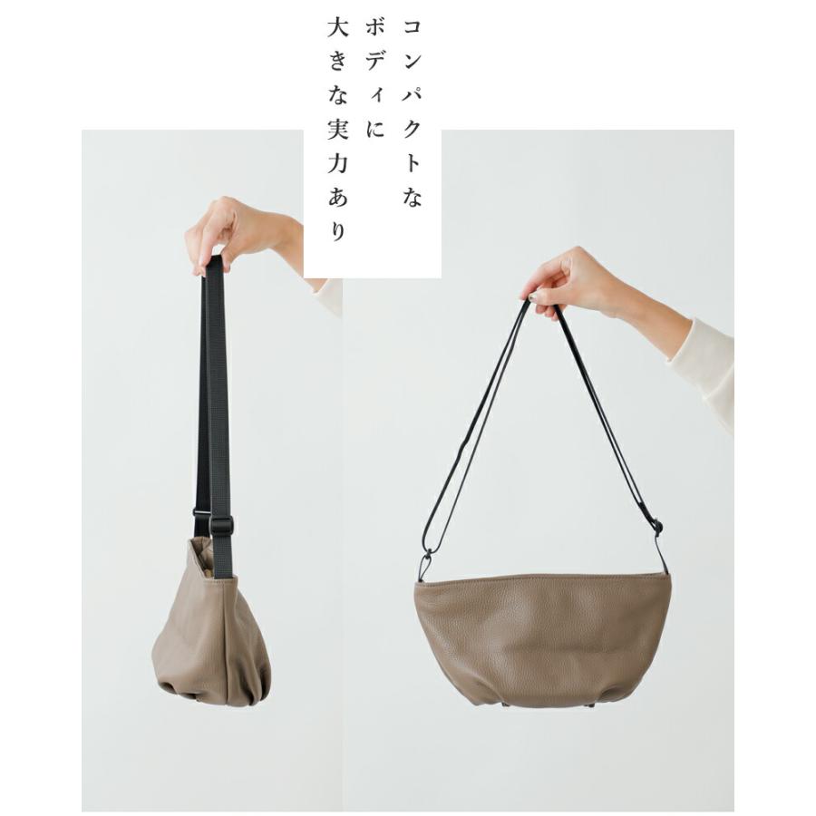 MARINEDAY マリンデイ 美品 シュリンクレザー ショルダーバッグ ワンショルダー レディース ベージュ MARINEDAY（マリンデイ） シュリンクカウレザー ショルダーバッグ JAZZ
