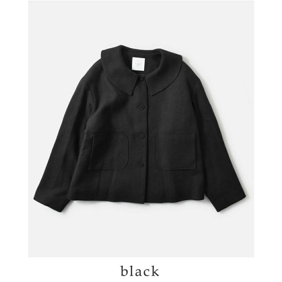 MAGALI マガリ シェットランドウールリネン フラットカラー ジャケット