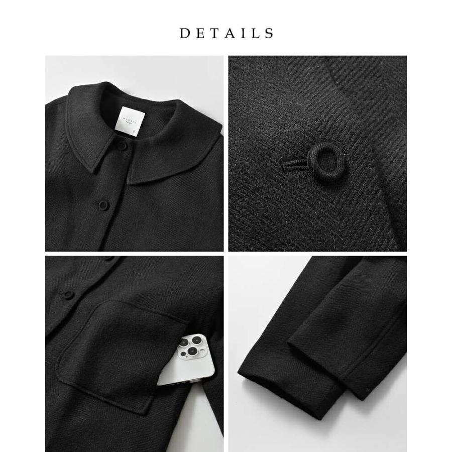 MAGALI マガリ シェットランドウールリネン フラットカラー ジャケット