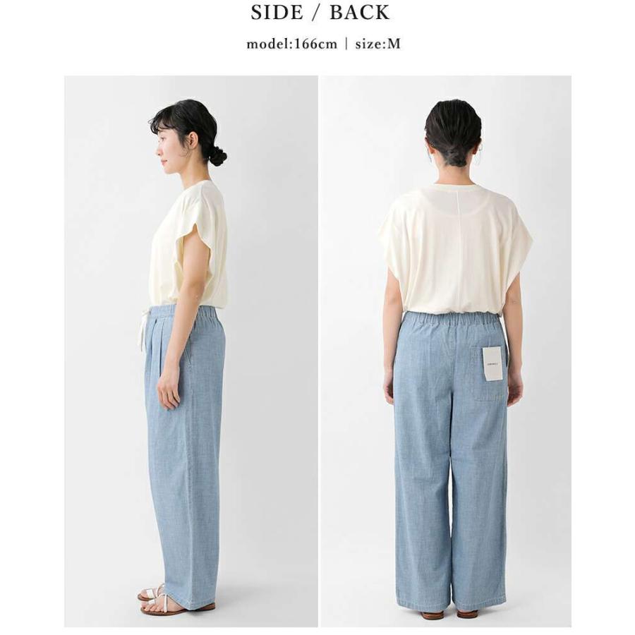 JOHNBULL 　ジョンブル　リネン ワイドパンツ ブルー size 02 Johnbull ジョンブル メンズ ダブルストレッチテーパード