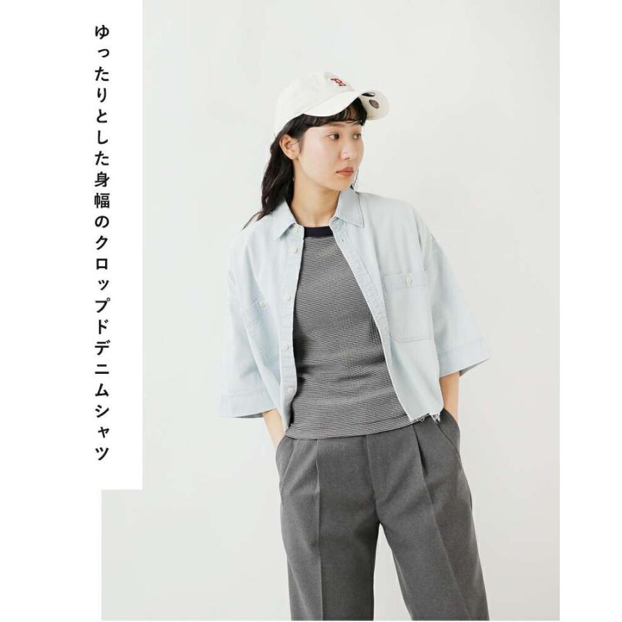 Johnbull 【30%OFF】ジョンブル デニム クロップド ハーフ