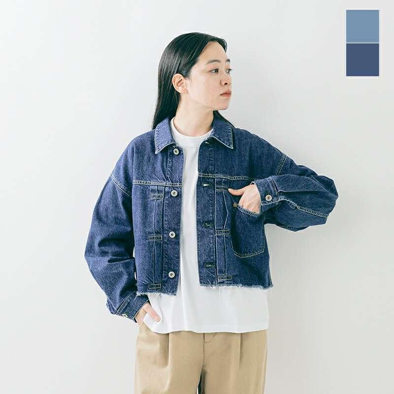 初期タグ Johnbull ジョンブル デニムジャケット レディース M Johnbull ジョンブル デニム フレイド トラッカー ジャケット