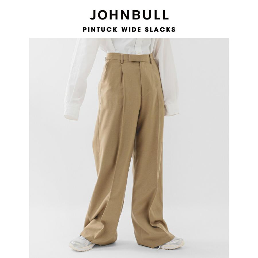 Johnbull（ジョンブル） ピンタック ワイド スラックス パンツ
