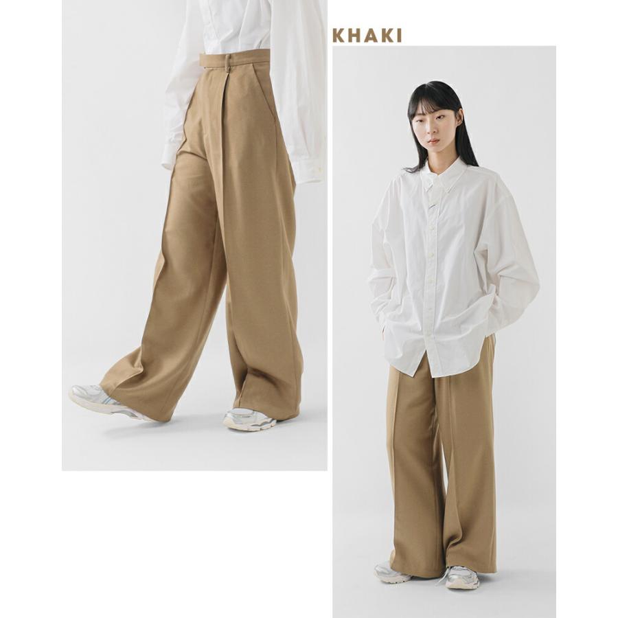 Johnbull（ジョンブル） ピンタック ワイド スラックス パンツ