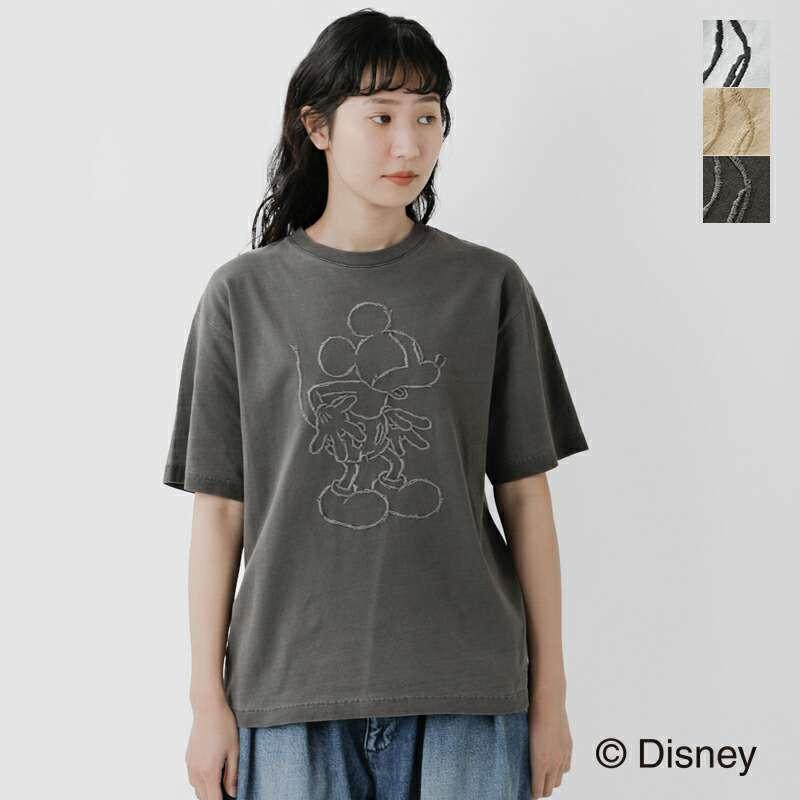 Johnbull（ジョンブル） コットン「ミッキーマウス」 刺繍 Tシャツ