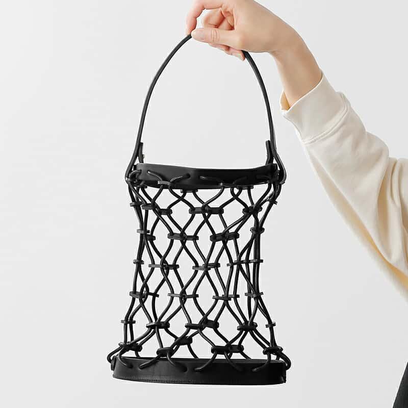 クーポン対象】Ense アンサ ステアレザー 2way ショルダー カゴバッグ