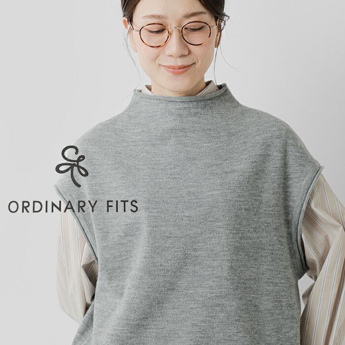 ordinaryfits オーディナリーフィッツ  メリノウール モックネック ニット ベスト “MOCKNECK VEST” kn009-325 レディース 2025aw新作 クーポン対象 Ordinary fits（オーディナリーフィッツ） セール【30%OFF