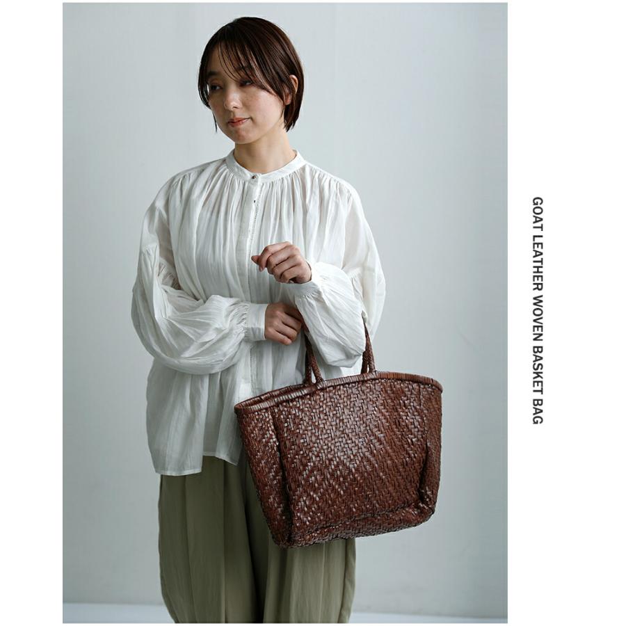 The Bagmati（ザバグマティ） バグマティ ゴートレザー 編みカゴバッグ