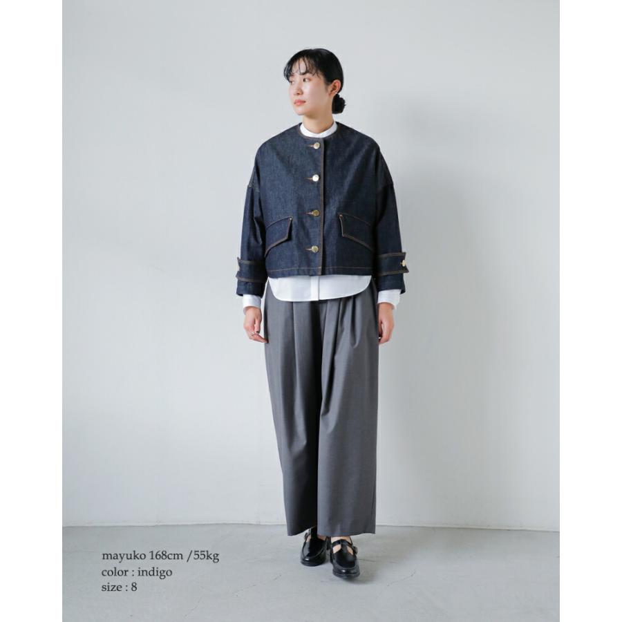 マッキントッシュ　ノーカラー　ハンビー　ネイビー　サイズ4 イエナ IENA MACKINTOSH/マッキントッシュ 別注 HUMBIE ノーカラー