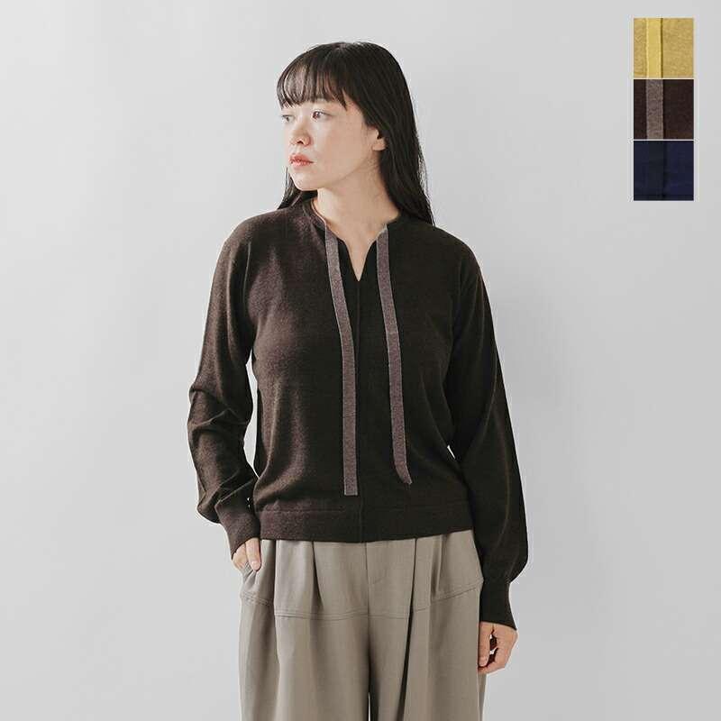 audrey and john wad オードリーアンドジョンワッド  ウールミックス天竺 スキッパー 長袖 プルオーバー l5707-nk 2025aw新作 レディース ☆☆ クーポン対象 Audrey and John Wad（オードリーアンドジョンワッド） セール【30%OFF