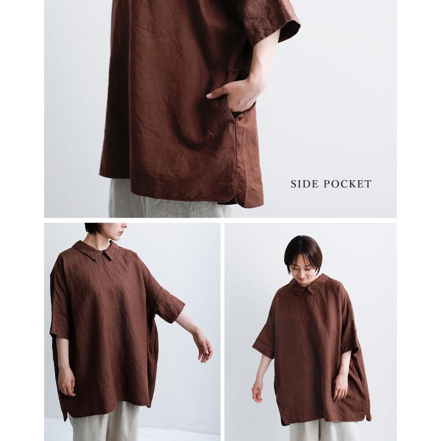 ラボレイトリー Laboratory ラミーリネン ワイド シャツ チュニック ブラウス ORDINARY WIDE SHIRT TUNIC BLOUSE la465 レディース 春夏 2026ss新作の画像