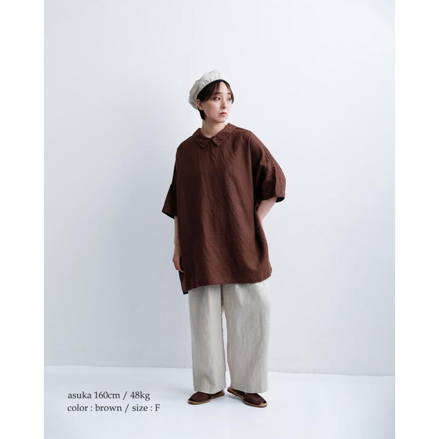 ラボレイトリー Laboratory ラミーリネン ワイド シャツ チュニック ブラウス ORDINARY WIDE SHIRT TUNIC BLOUSE la465 レディース 春夏 2026ss新作の画像