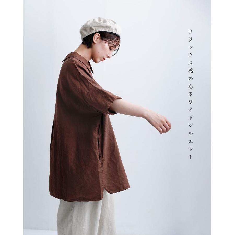 ラボレイトリー Laboratory ラミーリネン ワイド シャツ チュニック ブラウス ORDINARY WIDE SHIRT TUNIC BLOUSE la465 レディース 春夏 2026ss新作の画像