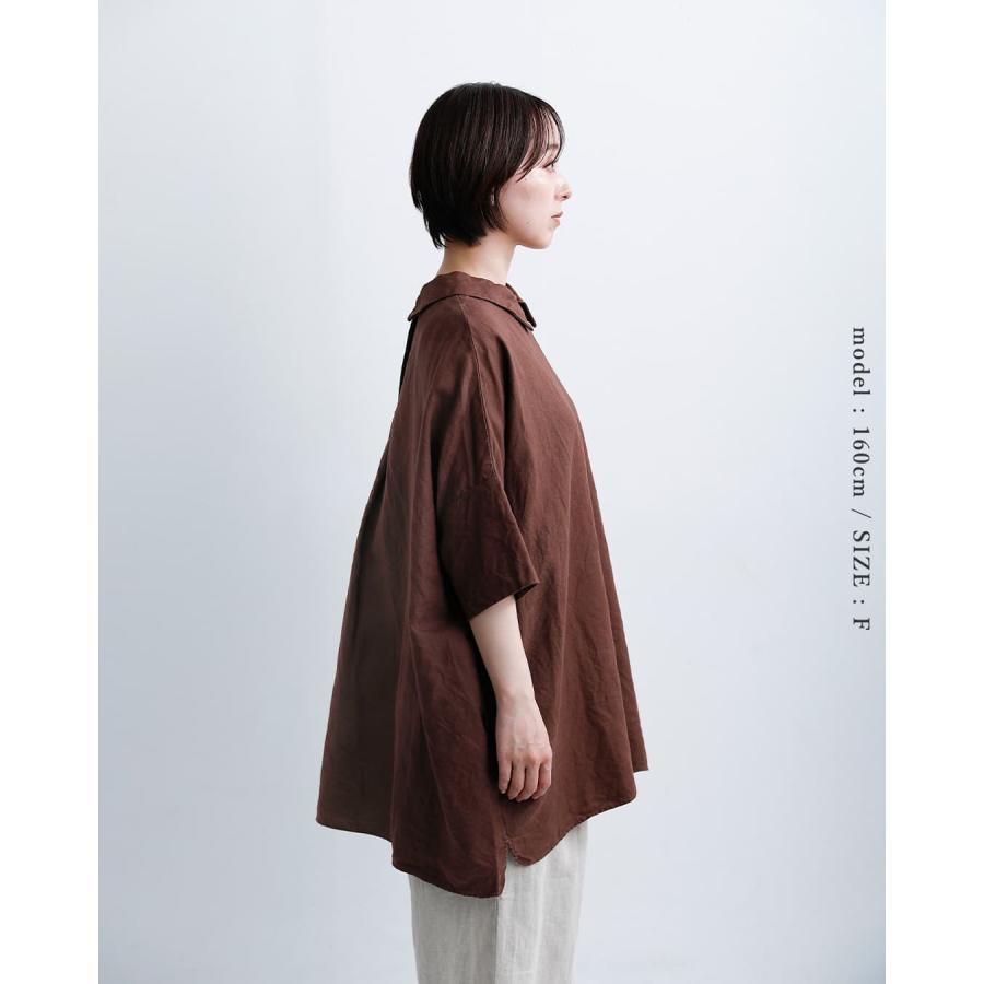 ラボレイトリー Laboratory ラミーリネン ワイド シャツ チュニック ブラウス ORDINARY WIDE SHIRT TUNIC BLOUSE la465 レディース 春夏 2026ss新作の画像