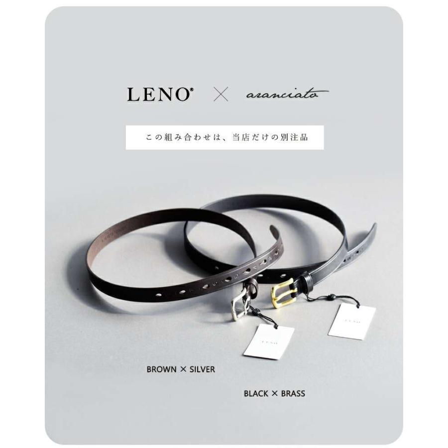 LENO リノ LENO aranciato別注 レザー スティラップ ベルト STIRRUP
