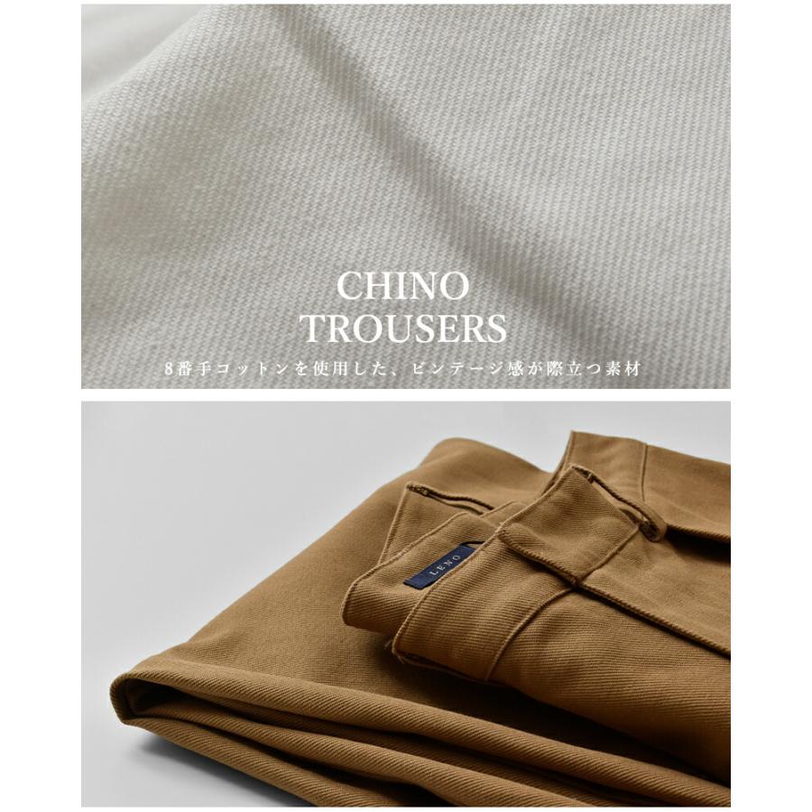 LENO リノ コットン ワンタック チノパンツ ONE FOWRAD PLEATS CHINO