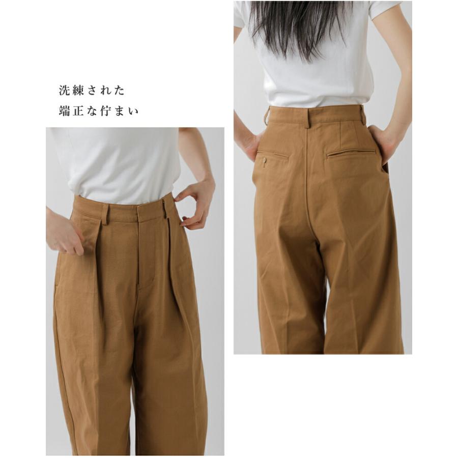 LENO リノ コットン ワンタック チノパンツ ONE FOWRAD PLEATS CHINO