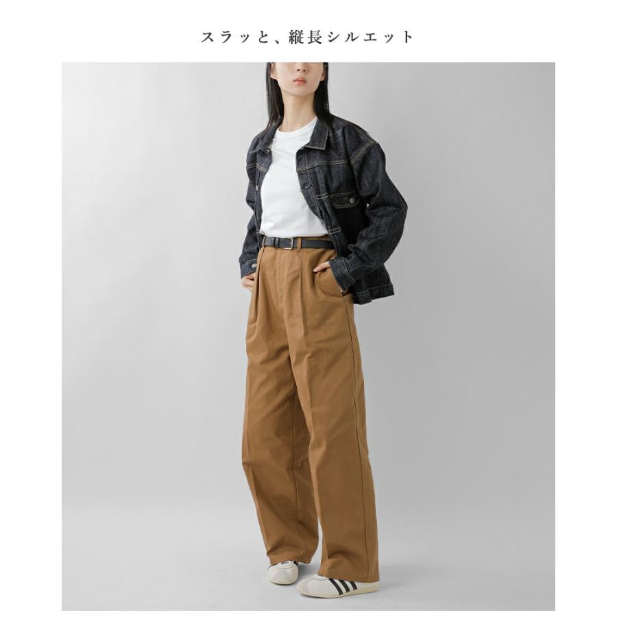 LENO リノ コットン ワンタック チノパンツ ONE FOWRAD PLEATS CHINO