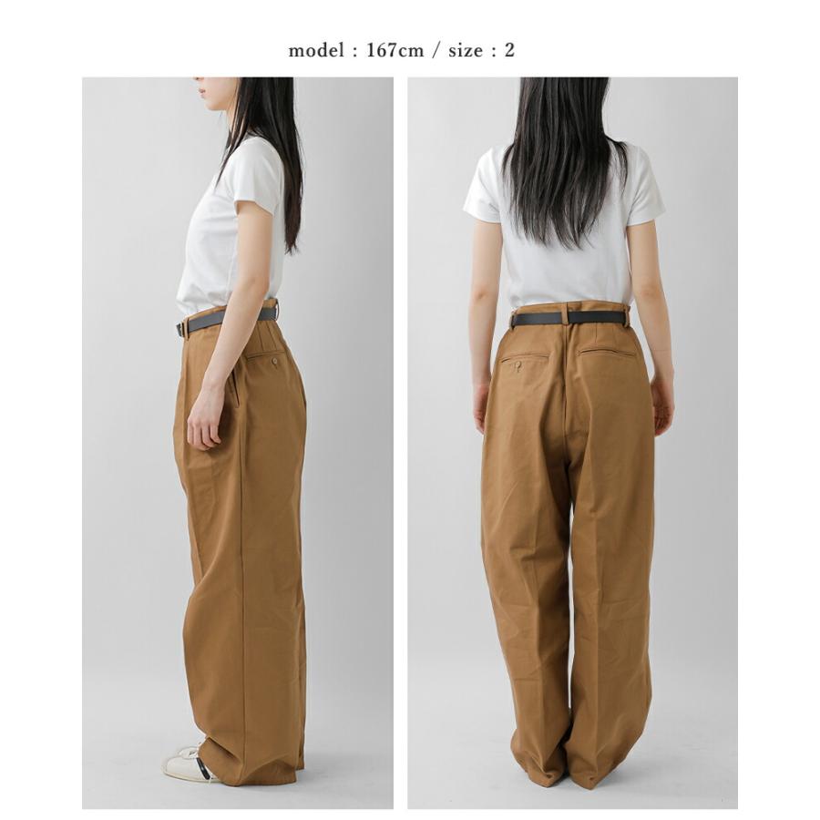 LENO リノ コットン ワンタック チノパンツ ONE FOWRAD PLEATS CHINO