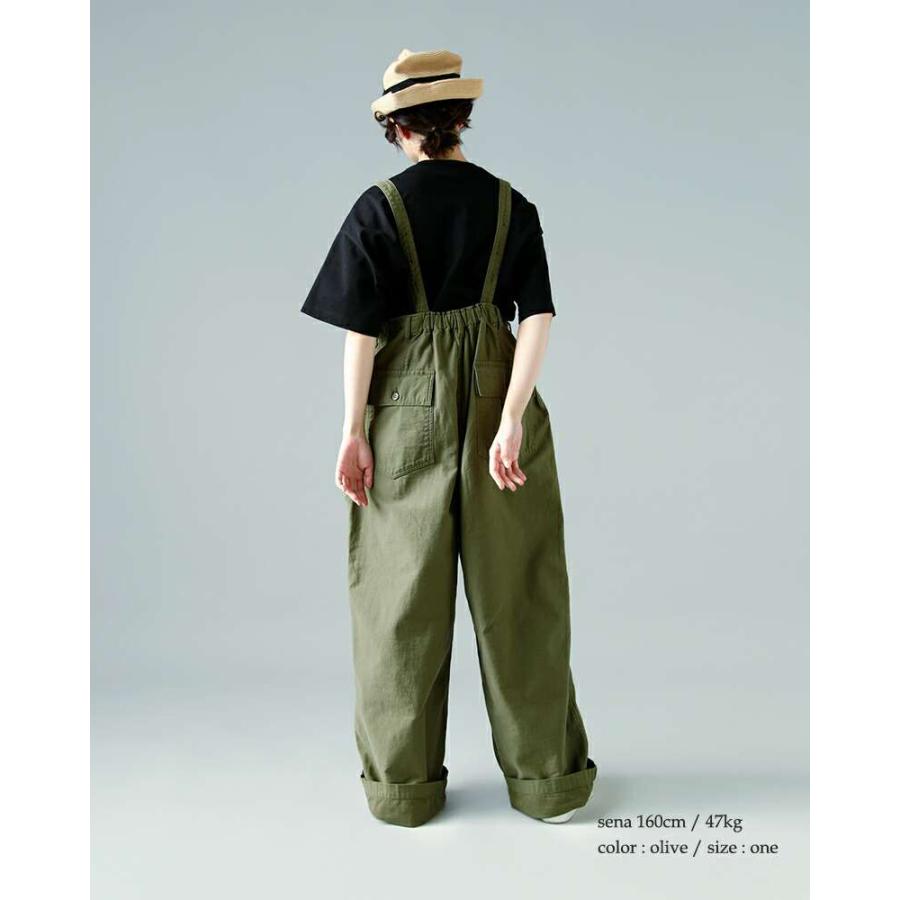 LENO オリーブ サロペット