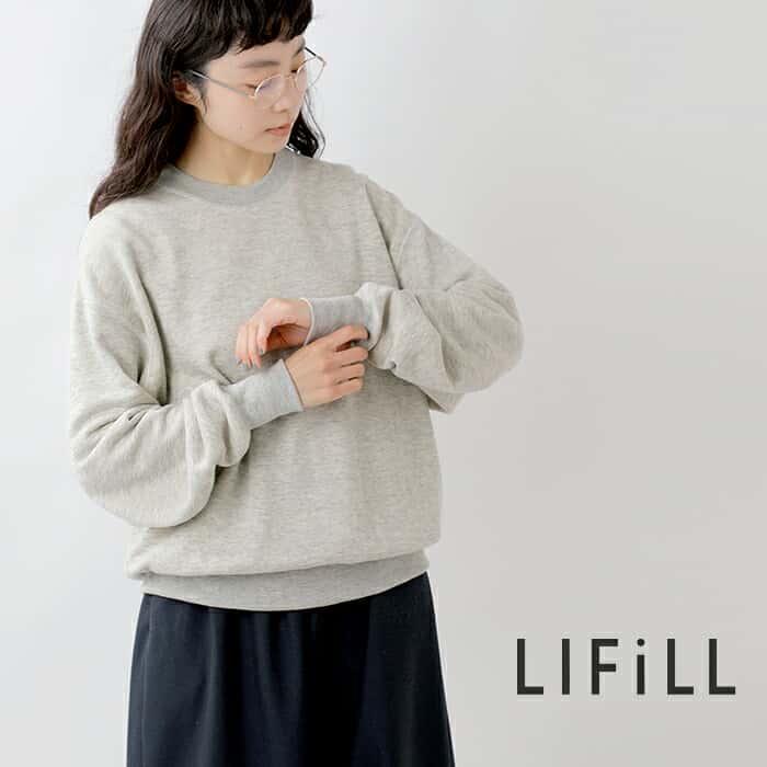 LIFiLL リフィル コットニー 吊裏毛 オーバーサイズ スウェット プルオーバー COTTONY 吊裏毛 OVERSIZED SWEAT lf008-03｜aranciato｜02