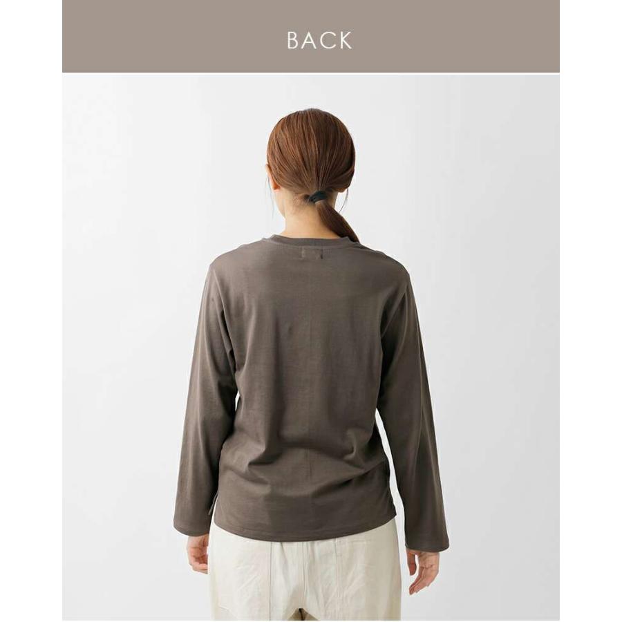 リフィル LIFiLL コットニー 天竺 スリット ロングスリーブ Tシャツ