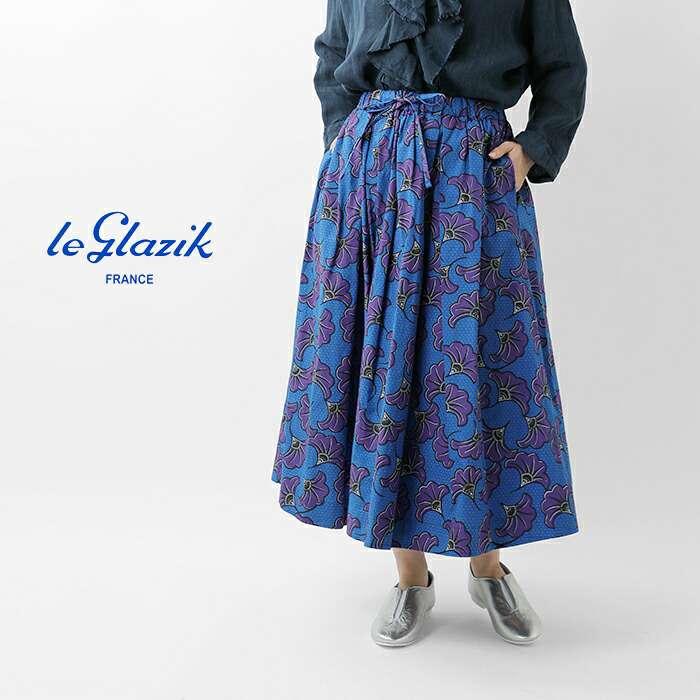 タグ付き未使用19800円ルグラジックバティック柄フレアロングスカート LE GLAZIK（ルグラジック）の「【LE GLAZIK（ル・グラジック