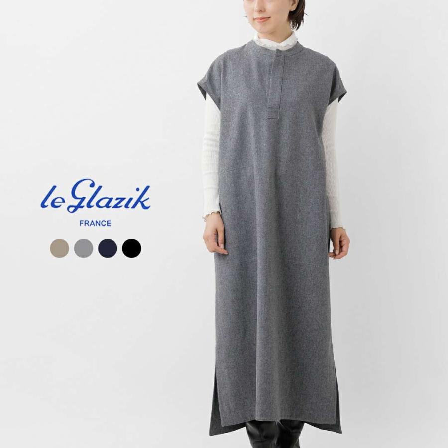 Le Glazik ルグラジック ウール フランネル オーバー シャツ ドレス lg-g0041fiw レディース クーポン対象 LE GLAZIK（ルグラジック） セール【20%OFF】ルグラジック ウール