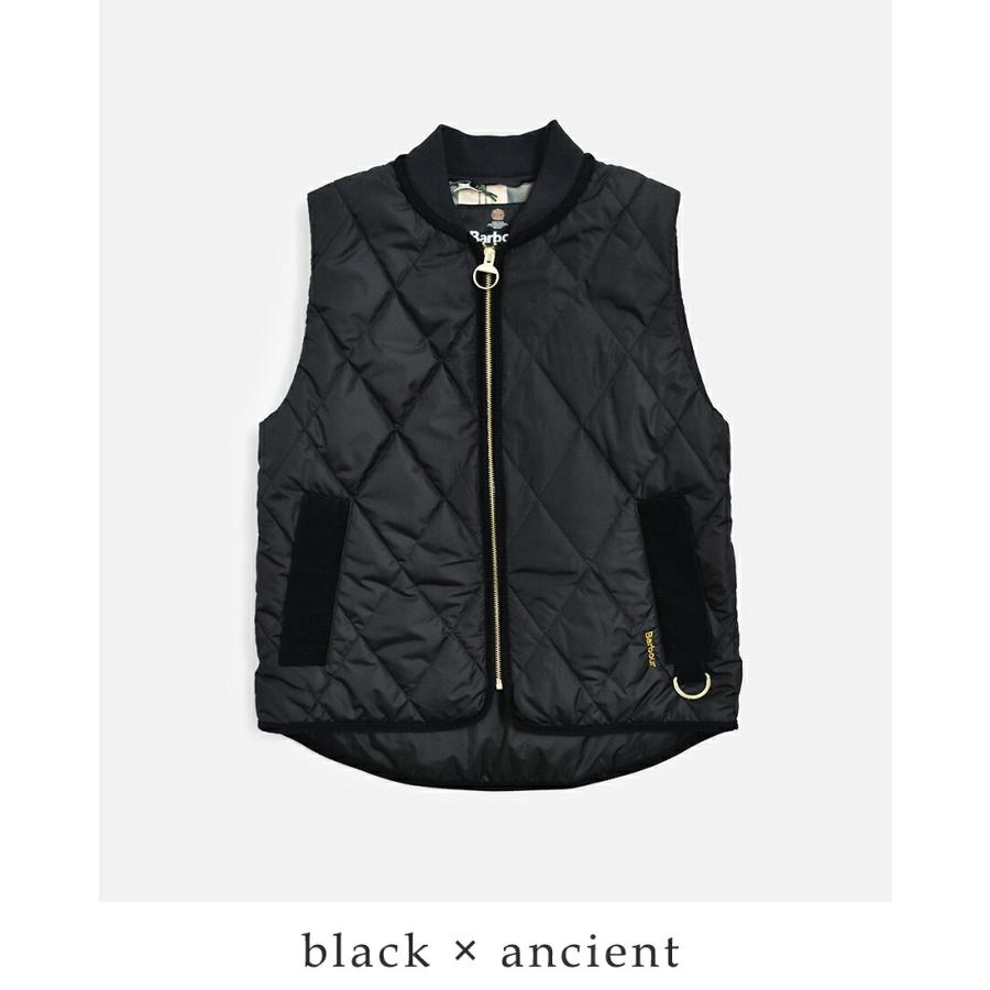 Barbour キルティングジレ BLACK Barbour（バブアー） グレンディン キルティング ジレ ベスト GLENDYN