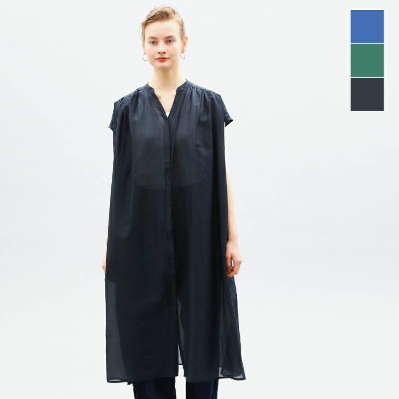 再入荷 Kelen ケレン コットン シルク タック ギャザー ワンピース Sasshe Lkl22sop3 レディース