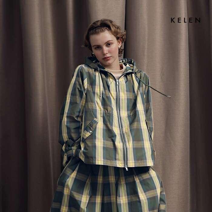 Kelen（ケレン） チェック フーディー ジャケット VICKY lkl24fjk2037
