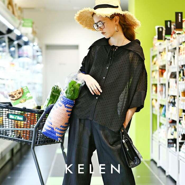 ブラウス シャツ 「KELEN / ケレン」 セーラーカラーブラウス YIMO レディース Kelen ブラウス シャツ 「KELEN / ケレン」 セーラーカラー