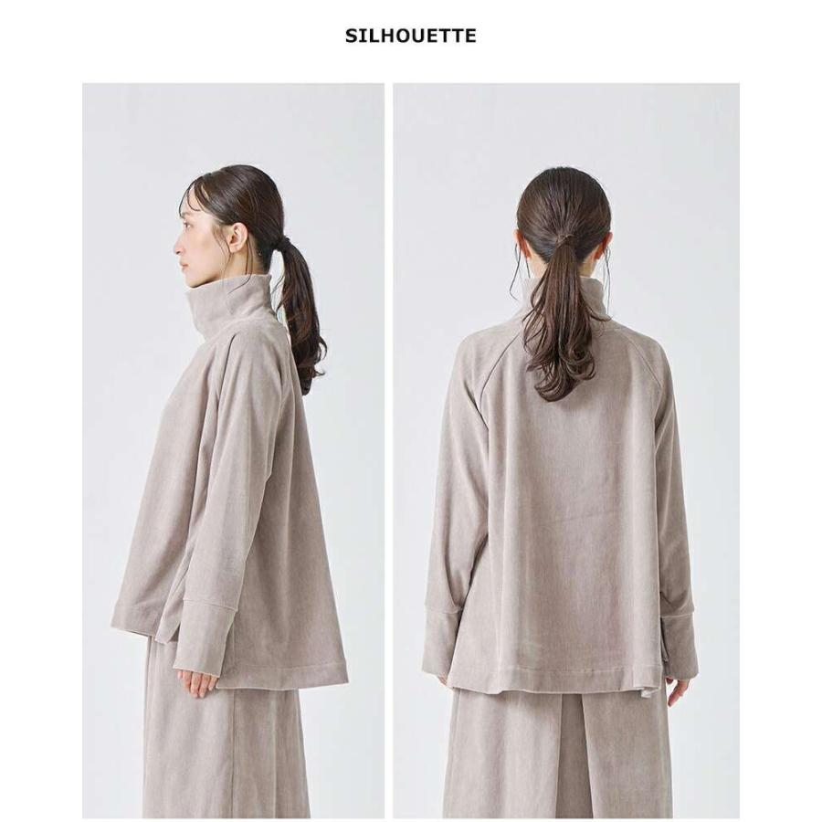 Kelen（ケレン） ストレッチ ジャージー ハイネック デザイン トップス