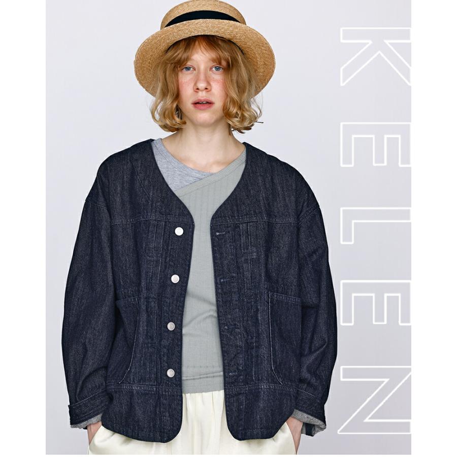 Kelen（ケレン） kelen Vネックデザイン デニム ジャケット JEY