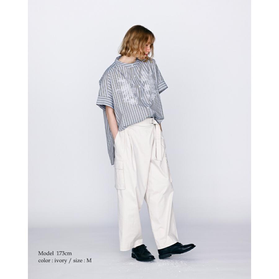 Kelen（ケレン） コットンストレッチ ラップデザイン カーゴ パンツ