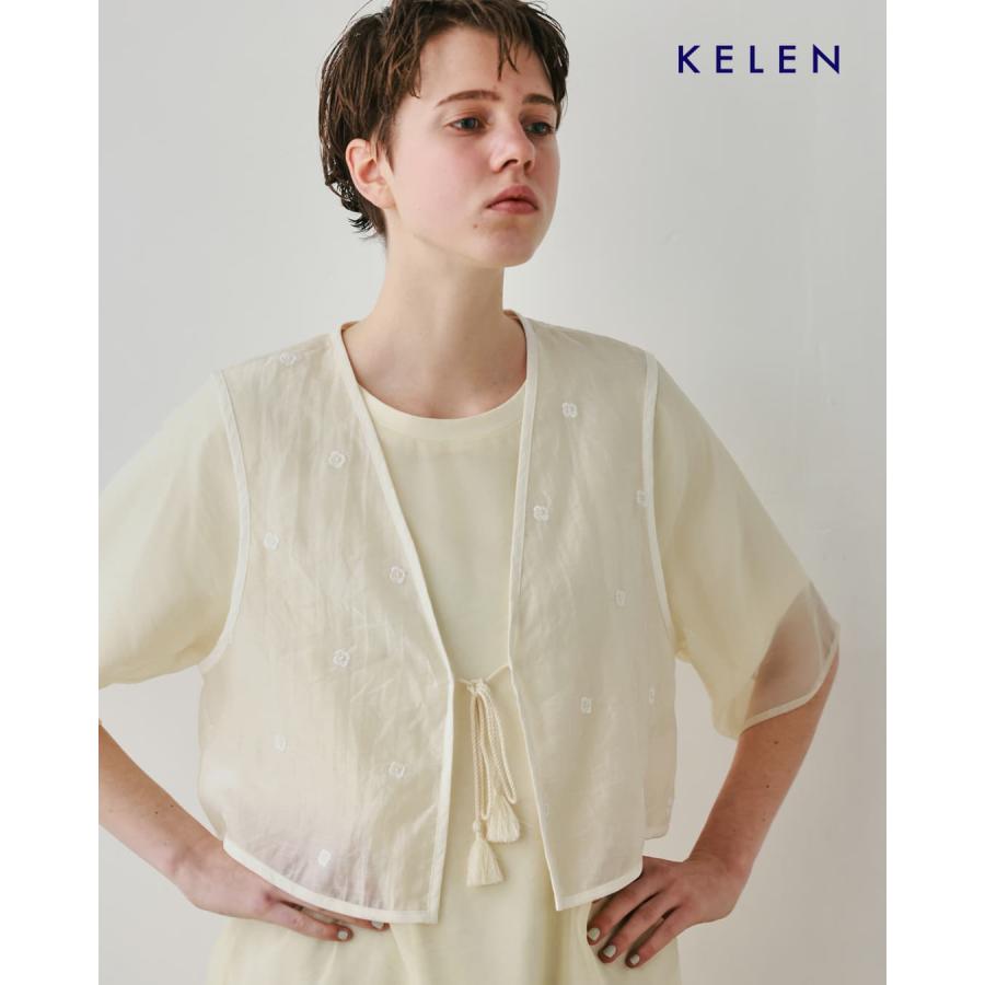Kelen（ケレン） セール【50%OFF】ケレン シアー 花柄モチーフ 刺繍 