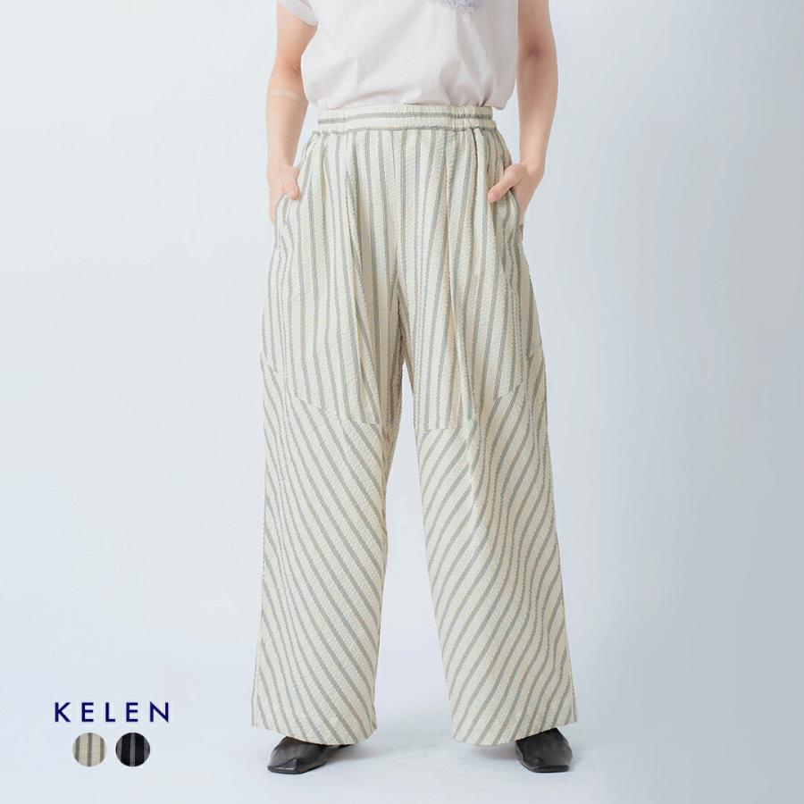 Kelen（ケレン） コットン シアーサッカーストライプ パネルデザイン