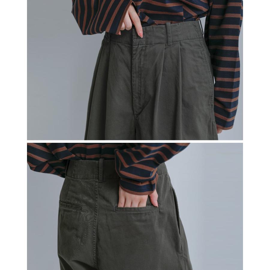 Le Minor（ルミノア） コットン 2タック バミューダパンツ M52 BERMUDA