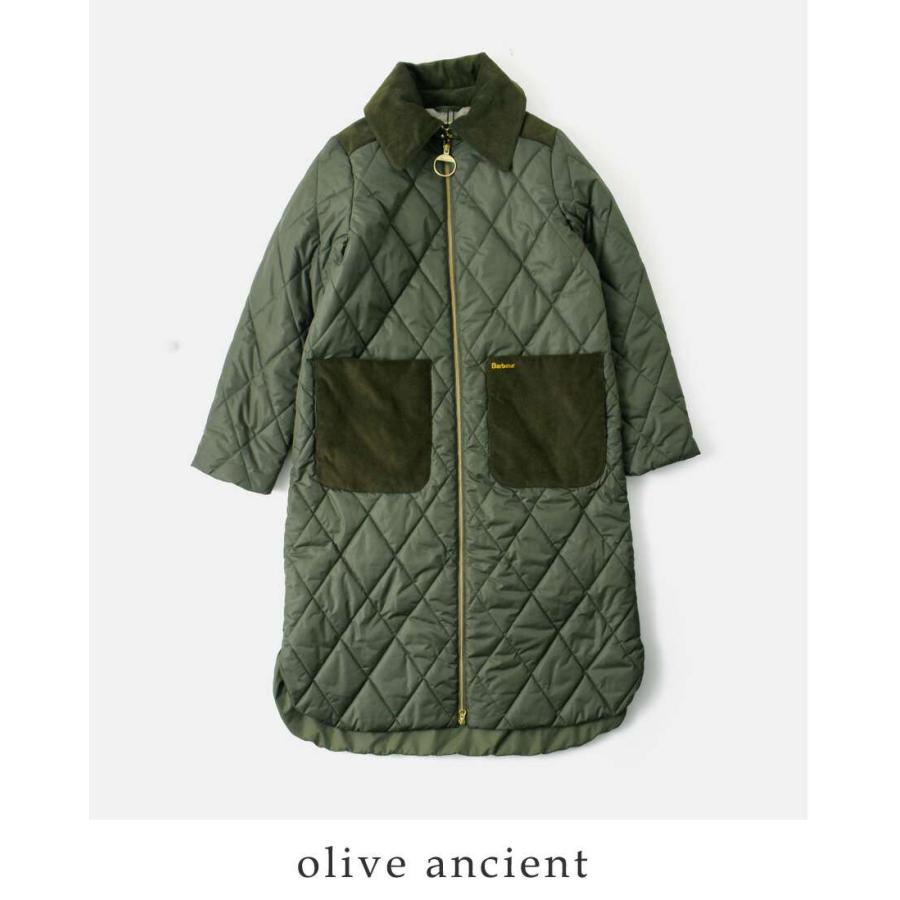 バブアー Barbour ジップ キルティング ロングコート MALTON QUILT 