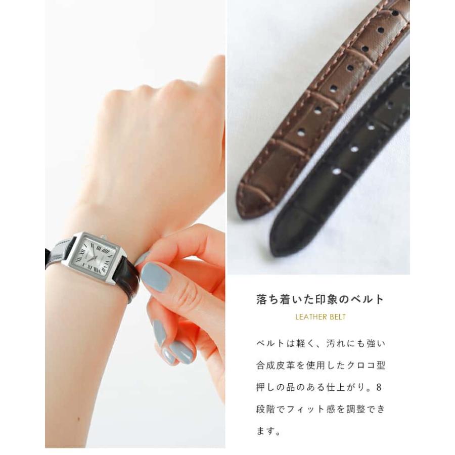 CASIO（カシオ） スクエアケースレザーベルト腕時計 ltp-v007l-1b-7b