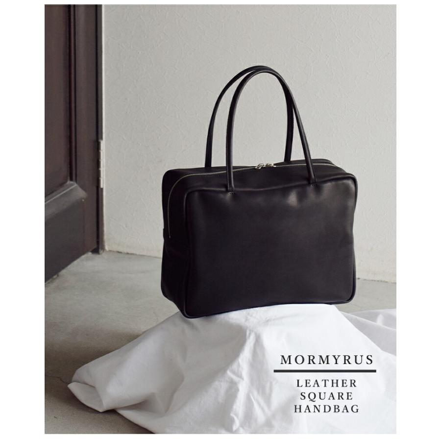 mormyrus モルミルス プレスドルースターレザー スクエア ハンドバッグ