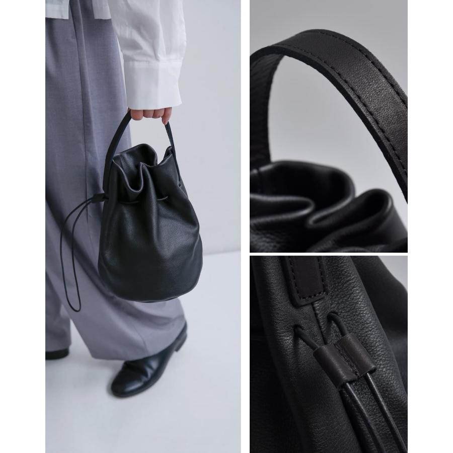 mormyrus（モルミルス） レザー 巾着 ハンドバッグ m-143 秋冬